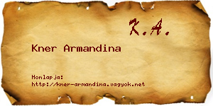 Kner Armandina névjegykártya